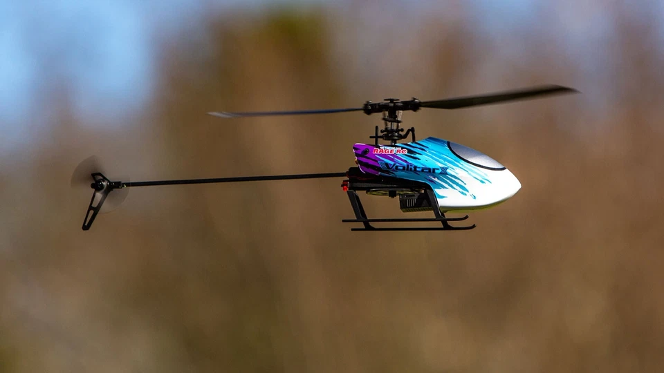 Rage RC Helicopter Volitar X Micro Heli w Stability System & Stunt Mode RTF Blue - Image 4 of 4