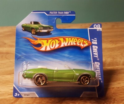 Hot Wheels Lime Green '70 Chevy Chevelle SS 1:64 Scale New