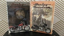 Harley-Davidson Premium Playing Cards (Two Decks) with Leather Box NEW & SEALED!
