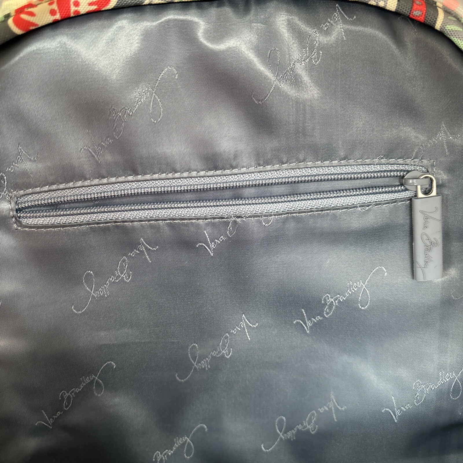 Vera Bradley Backpack Adjustable Strap Gray Flora… - image 14