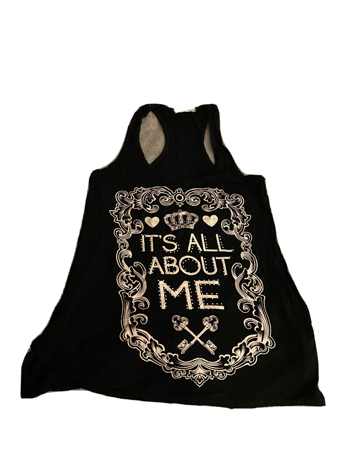 Top canotta Athletic da donna nera taglia da Xs a Small si adatta all'una o all'altra