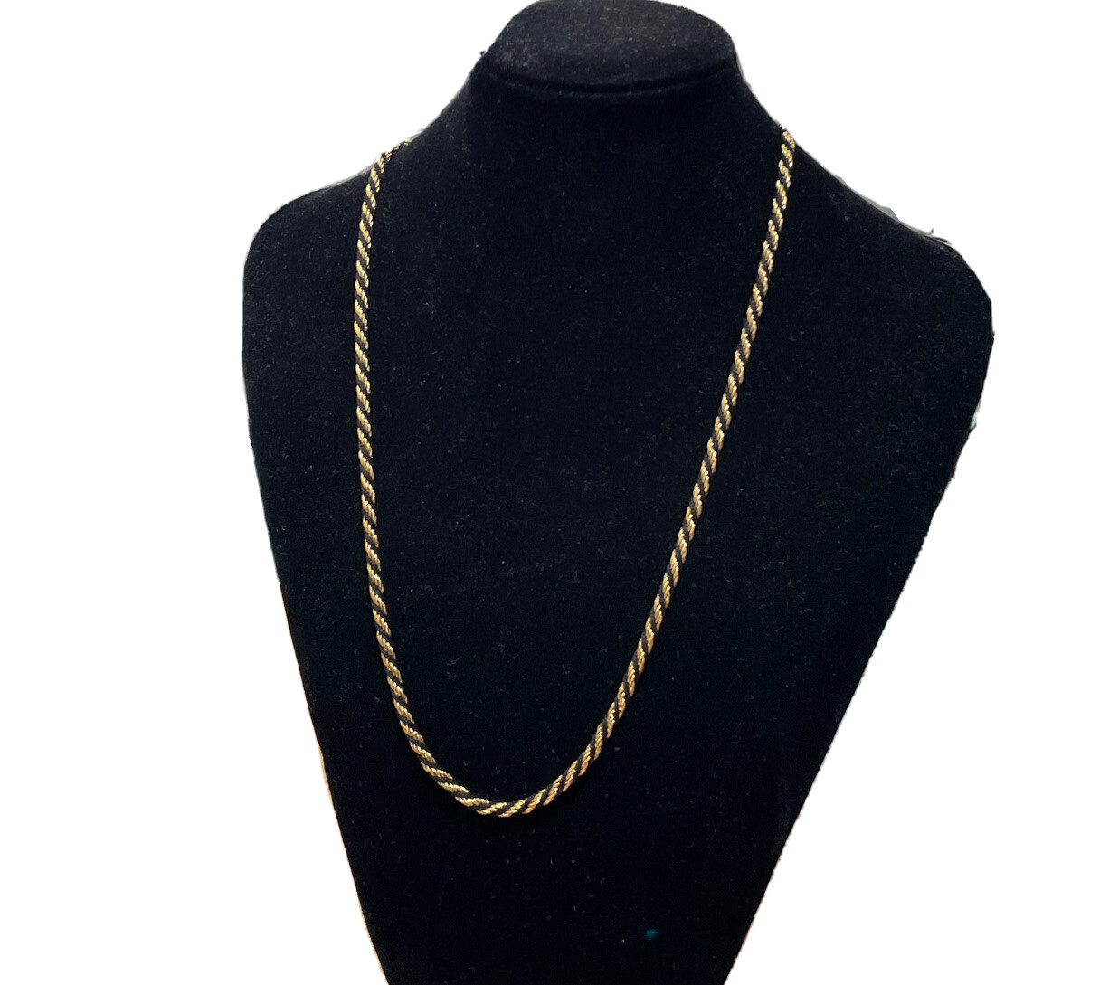 TRIFARI GOLD TWISTED ROPE NECKLACE DESIGNER SIGNED VI… Gem