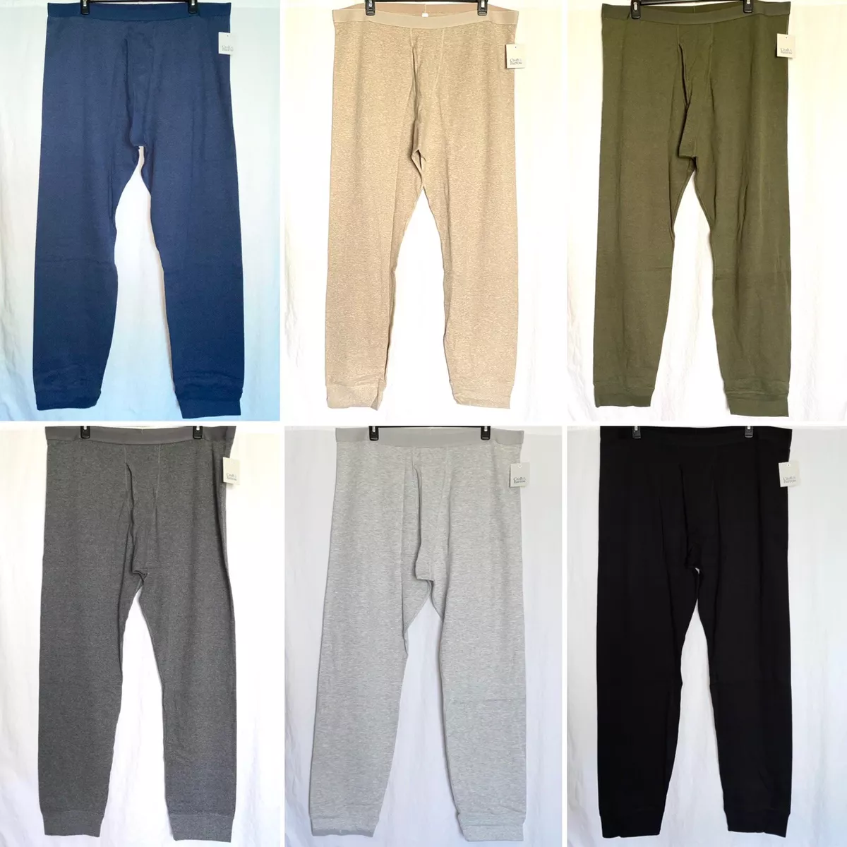 3XL Mens Thermal Pants NEW 6 LOT Long Underwear Croft & Barrow Big and Tall  3XLT