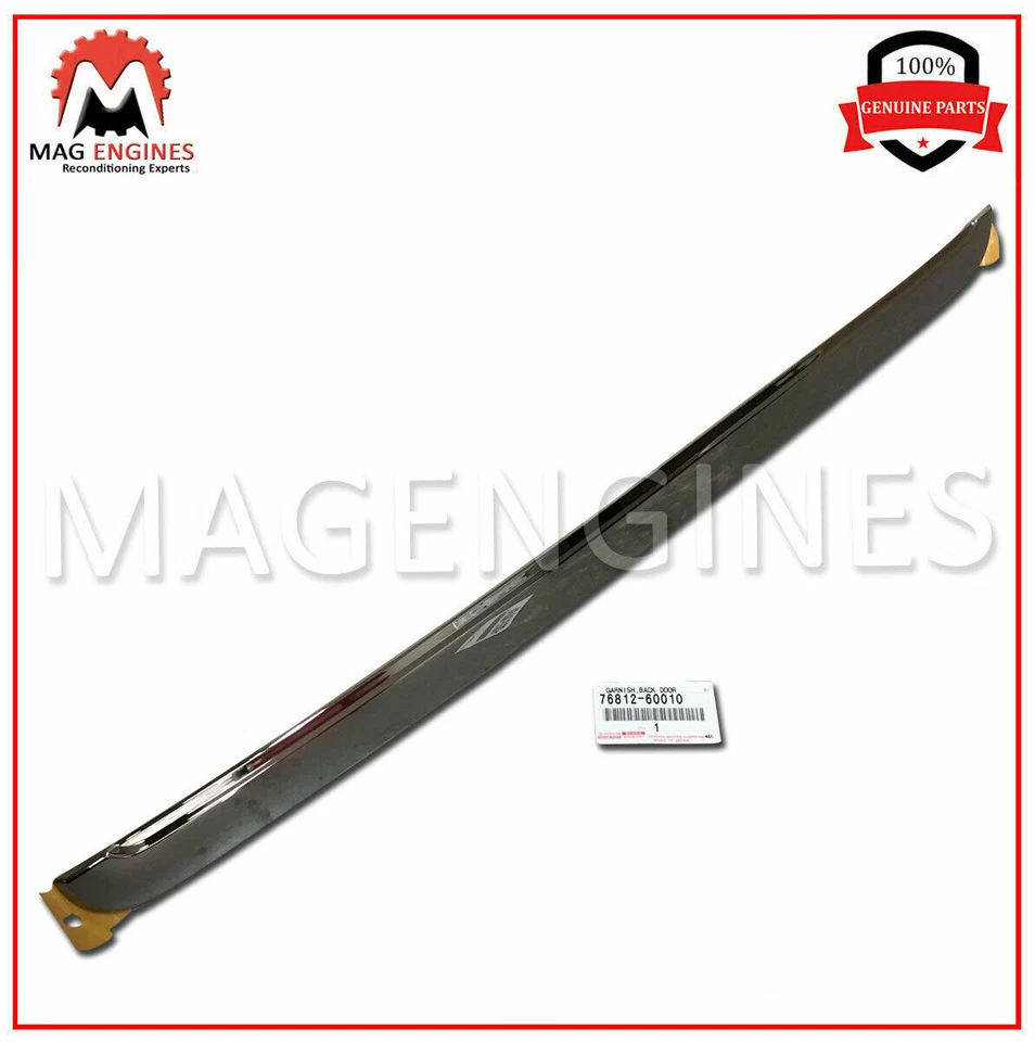 76812-60010 GUARNICIÓN ORIGINAL OEM, PUERTA TRASERA, EXTERIOR - LAND CRUISER LEXUS LX470 Foto 3 de 3