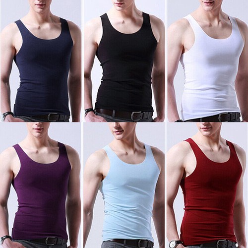 Seamless Ice Silk Men Undershirt Cool 