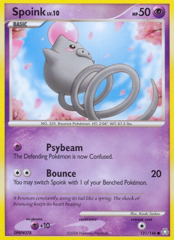Spoink (121/146) Common LP LA Legends Awakened Pokemon TCG
