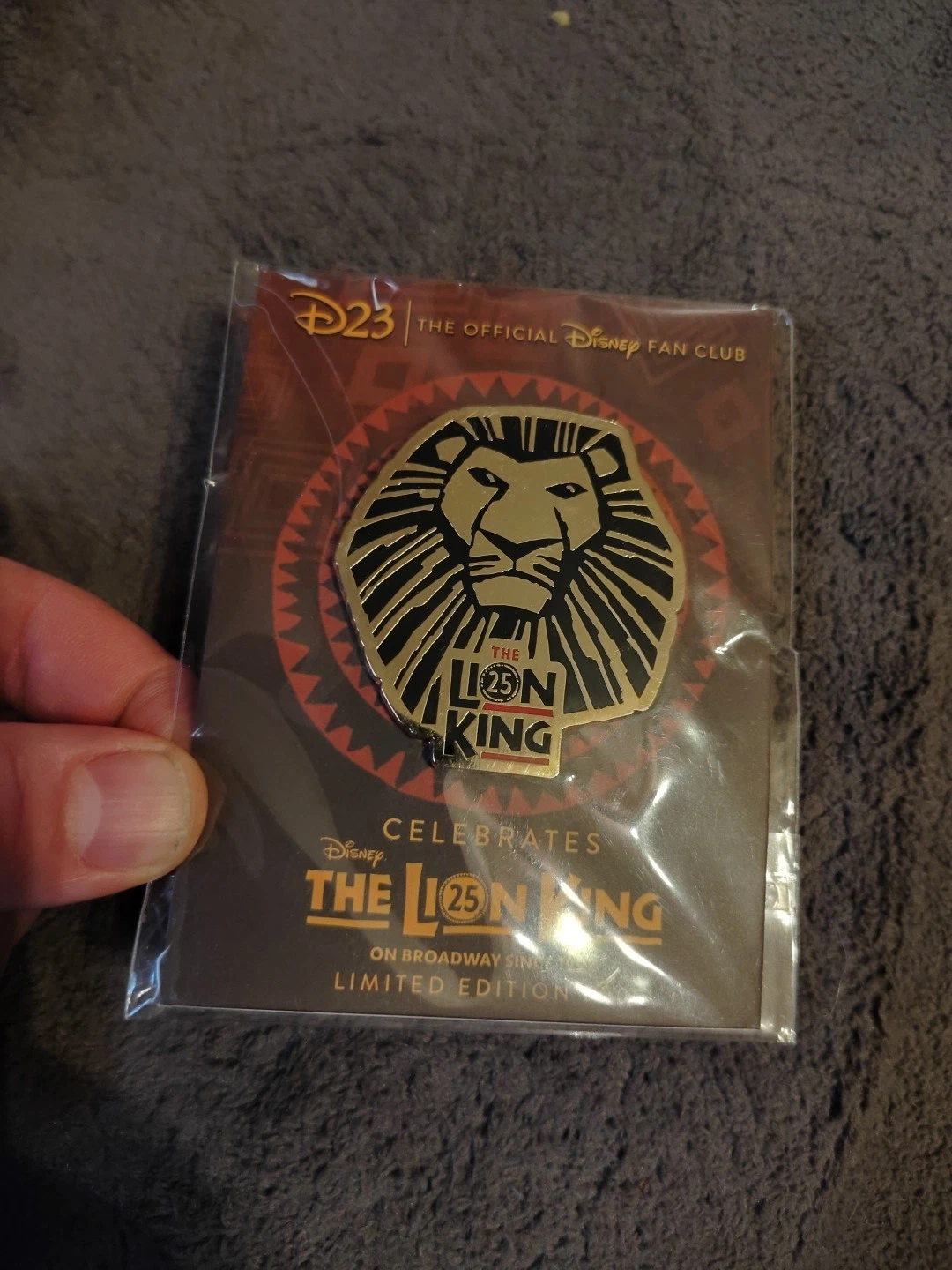 Disney Pin D23 The Lion King Musical Broadway 25th Anniversary LE 800