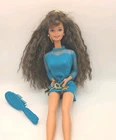 Vintage 1992 Barbie #10255 Earring Magic Brunette Teresa Crimped Hair Clean Doll