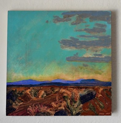 Original Richard Sober  Across The Basin  Painting Santa Fe Art Circa 2007
