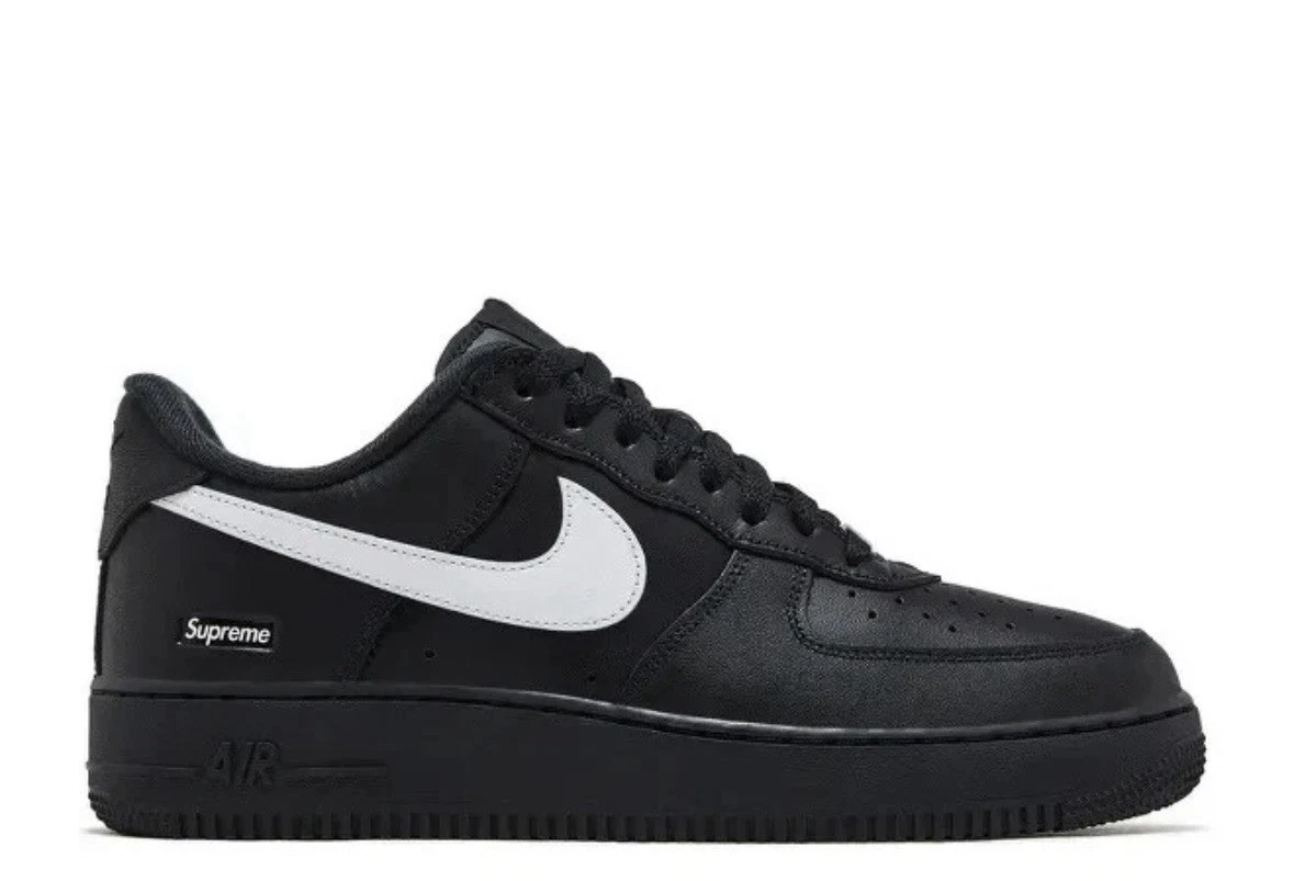 Supreme x Nike Air Force 1 Low Box Logo - Black White for Sale
