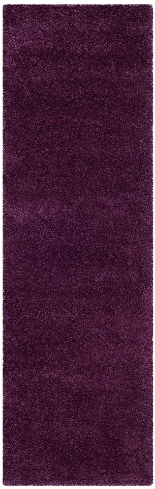 Santa Monica Shag Collection 4' x 6' púrpura SGN725 sólido sin derramamiento sala de estar... Foto 2 de 4