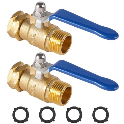 Heavy Duty Garden Hose Shut Off Valve with Long Handle, High Flow Hose Ball V...