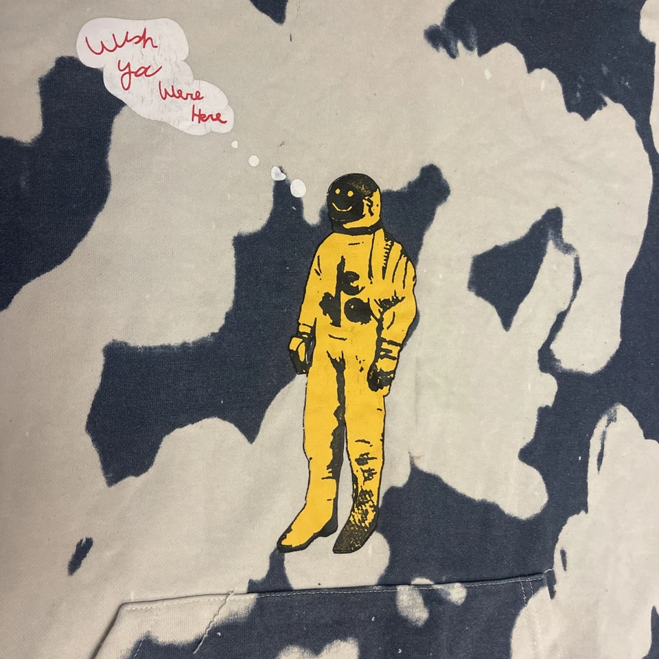 Travis Scott ASTROWORLD Tour Wish You Were Here Tie Dye RARE Clouds Hoodie L - Image 3 of 4