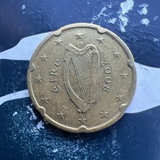 20- Euro Cent Coin Ireland 2008 Circulated Coin Collectible Coin Circulated Coin