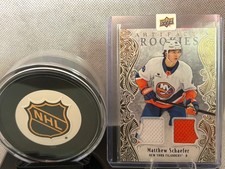 25-26 UD Artifacts /399 Matthew Schaefer RC Gold Dual Game Worn Jersey Islanders