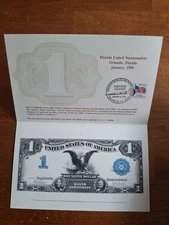 USA BEP SOUVENIR CARD  B192 FUN 1995 Orlando 1899 $1 SILVER CERTIFICATE SHOW Can