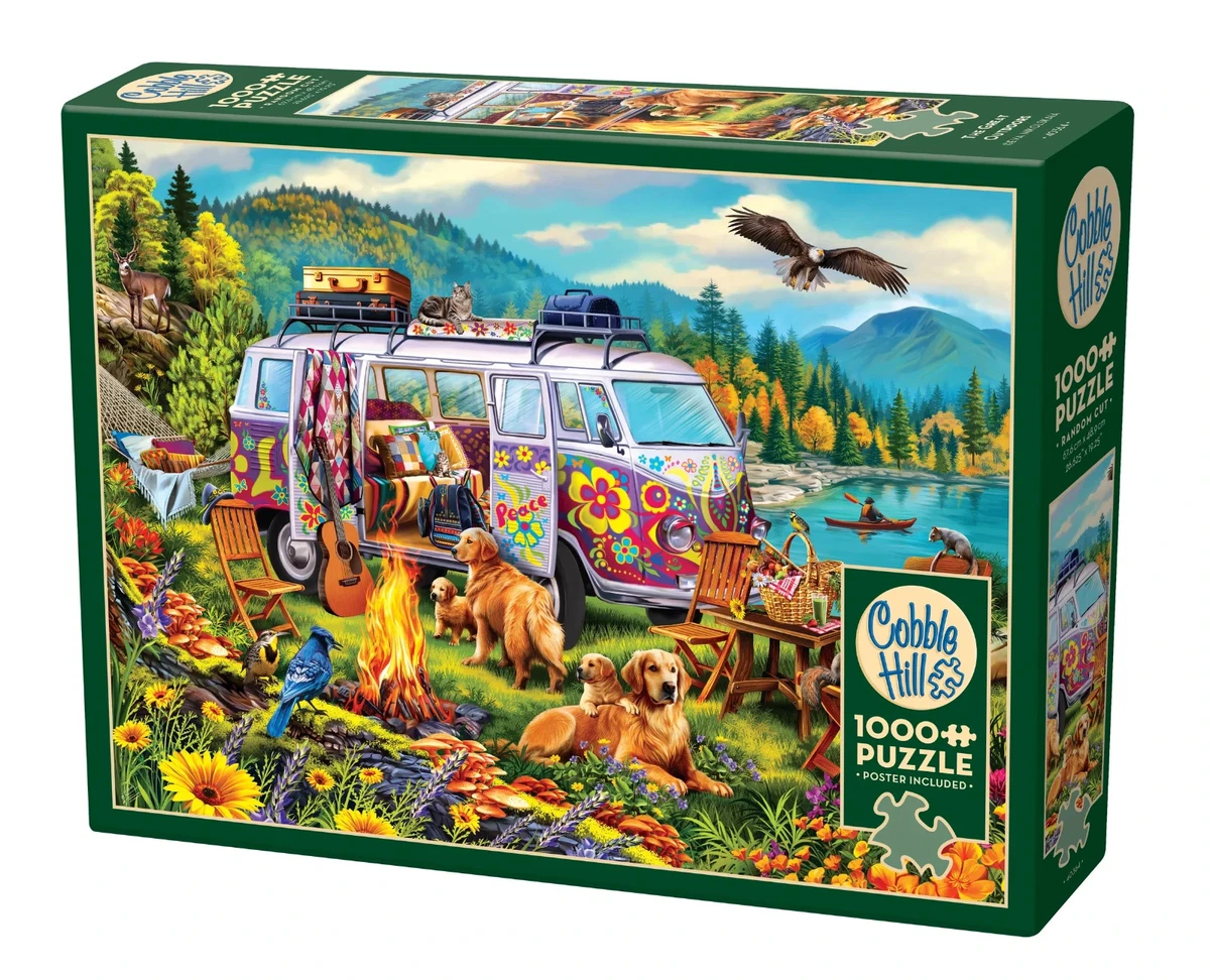 Cobble Hill Puzzle 1000 Pezzi 'Cabina Di Pesca' - Poster Incluso, Pezzi Tagliati Casualmente, Fatto In USA