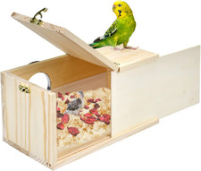 Parakeet Nesting Box Cockatiel Nesting Natural Pine Bird Nest Bird Breeding Box