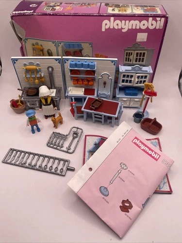 Playmobil Victorian Mansion Dollhouse Kitchen Nearly Complete 5322 Vintage