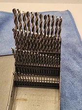 Huot Drill Index 1 to 60 Made in USA with 60 Drill Bits