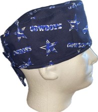 NFL Dallas Cowboys Blue Camo Scrub Hat Chemo Cap