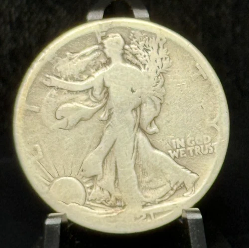 1921 S Walking Liberty 50C Half Dollar Silver Coin