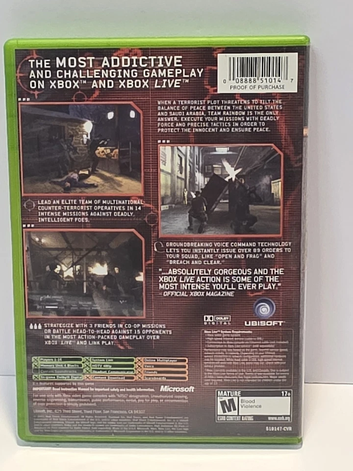 Tom Clancy's Rainbow Six 3 (Microsoft Xbox, 2003) - Image 2 of 4