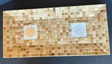 Vtg MCM Geoges Briard Mosaic Tile Tray 17” X 8”