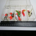 FISHING LURE 10 LUHR-JENSEN NEEDLE FISH  AND 5 BONUS BAITS IN A PLANO  BOX