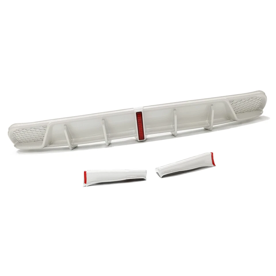 For 17-22 Tesla Model 3 Rear Bumper Lip Splitters Lower Spoiler (Glossy White) - Image 3 of 4