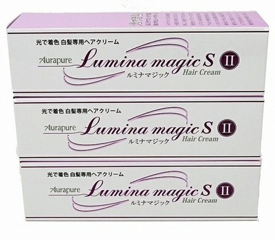 Lumina Magic 75g×3 Haarcreme, die graue Haare färbt, indem sie sie einfach Li...