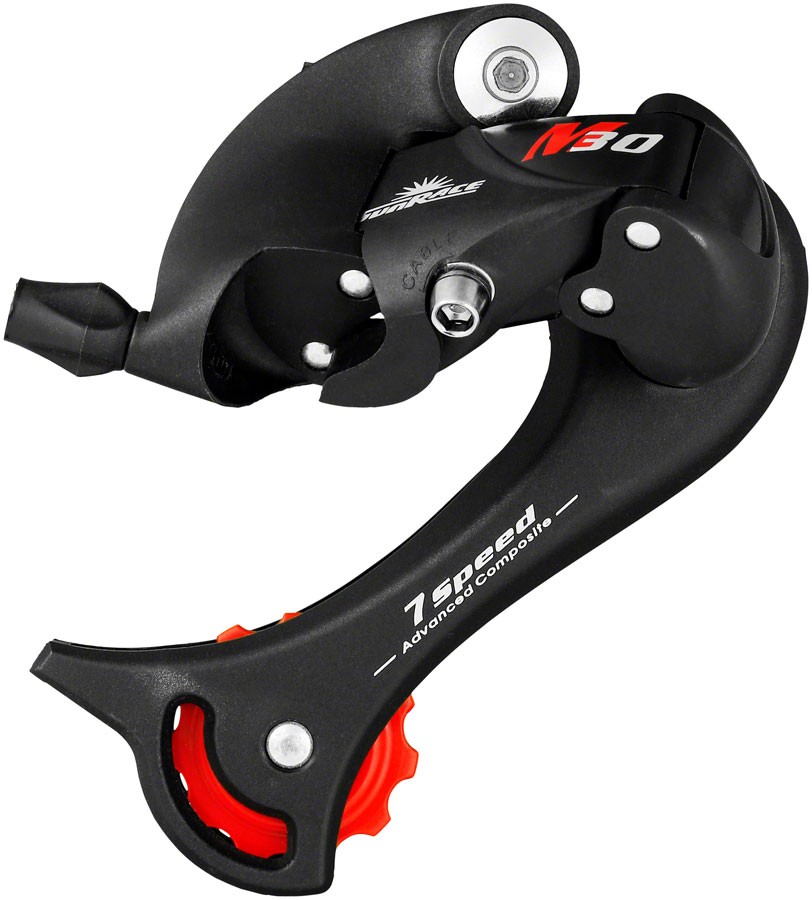 SunRace M37 Rear Derailleur - 7-Speed Long Cage Black 3490₽