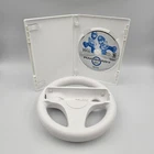 Mario Kart Wii (Nintendo Wii, 2008) w/ Wii Remote Controller Wheel Cover RVL-024