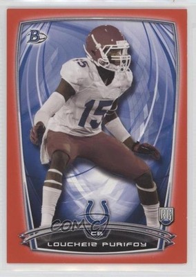 2014 Bowman Rookies Red 115/199 Loucheiz Purifoy #81 RC fm0