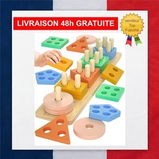 Puzzle Enfant en Bois Montessori 1 2 3 Ans Jeu Éducatif Bébé Cadeau