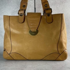 Chloe Leather Tote bag Marocchinelli Light Brown Vintage Archive FROM JAPAN