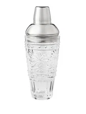 Pioneer Woman Cassie Embossed Cocktail Mixer  Clear -Special Edition New