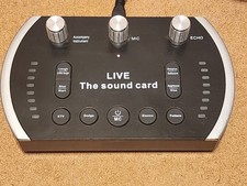 LIVE The Sound Card Portable Digital Audio Mixer Karaoke/Voice Control/Colorful