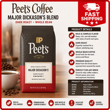 2lb Peet's Coffee Dark Roast Whole Bean. Major Dickason  s Blend 32oz