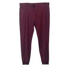 Greyson Montauk Jogger Mens 35 Burgundy Technical Stretch Golf Performance Pants