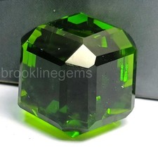 EGL Certified 56.60 Carat Emerald  Cube Cut  Natural Green  Loose Gem 5ARQ