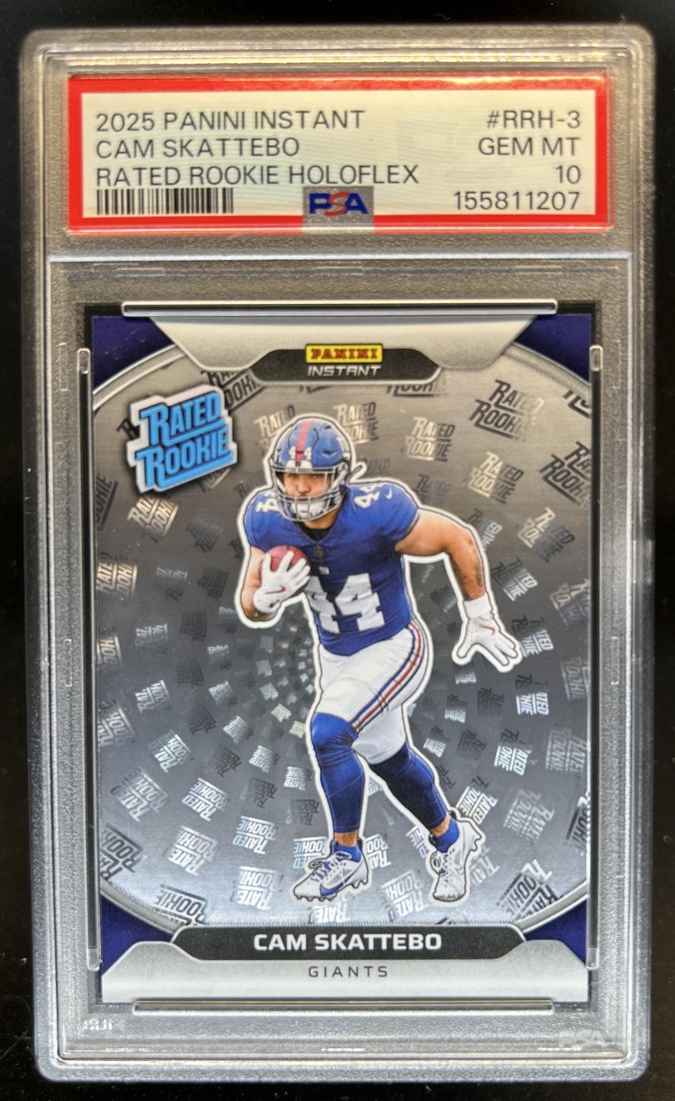 Cam Skattebo Panini Instant NFL Rated Rookie Holoflex #RRH3 Base