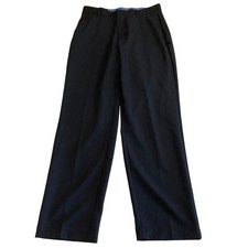 IZOD Boys 18 27x30 Flat Front Stretch Dress Pants Indigo Navy Blue Regular