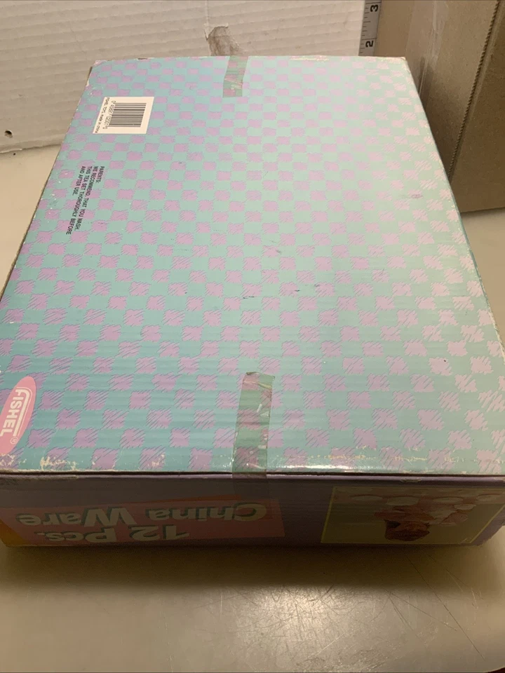 JUEGO DE TÉ Fishel Vintage 12 Piezas Porcelana Fina Infantil Azul Iris en Caja Foto 2 de 4