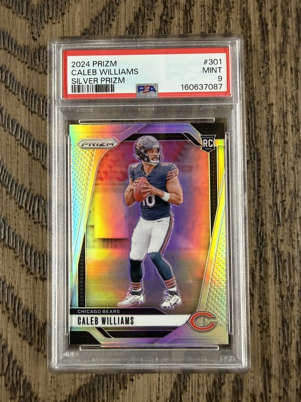 2024 Panini Prizm Football Caleb Williams #301 Rookie RC Silver PSA 9