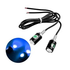 Car License Plate Light 2pcs 12v 3w Super Bright Waterproof Vehicle Ice Blue