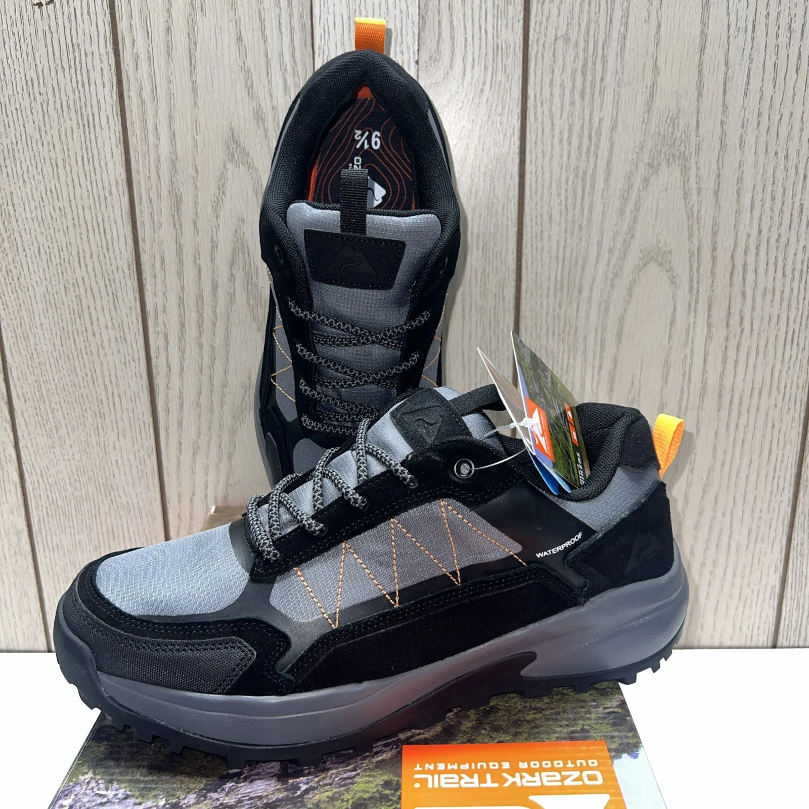 Ozark Trail Waterproof Hiking Shoes Suede Leather Mens Size 9.5 Lace Up Outdoor