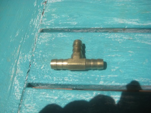 Conector MANGUERA 3/8" BARB TEE Latón 3 WAY T Montaje Gas Combustible Agua Aire - Imagen 2 de 3