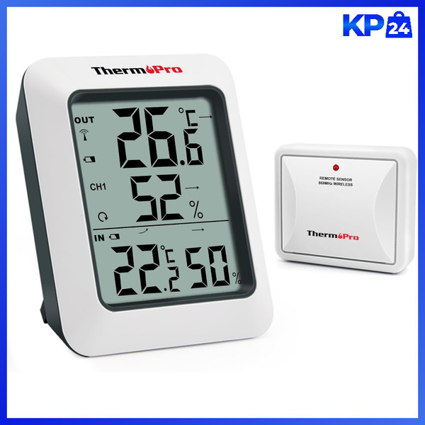 Funk-Thermo-Hygrometer TP60C Mit AußEnsensor Bis 150M Reichweite Wetterstation-image
