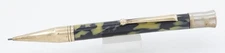 1920's Black & White Marble w/Gold Trim Flat-Top 1.1mm Pencil - USA